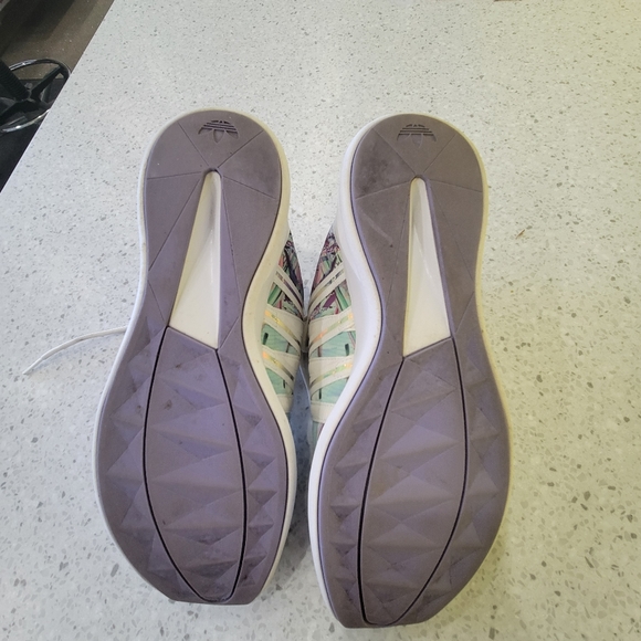 Adidas SI Loop Racer Casual Sneakers Purple Abstract Women size 10 US pre owned - Picture 9 of 12